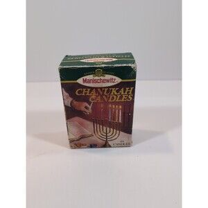 Vintage Box Of Manischewitz Menora Chanuka Candles Dripless & Smokeless  Israel